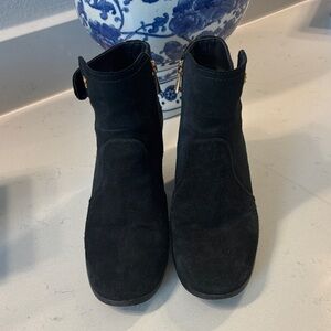 Tory Burch Black Suede Ankle Booties